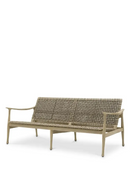 Canapé d’Extérieur en Teck Vieilli | Eichholtz Manzo | OROA.fr