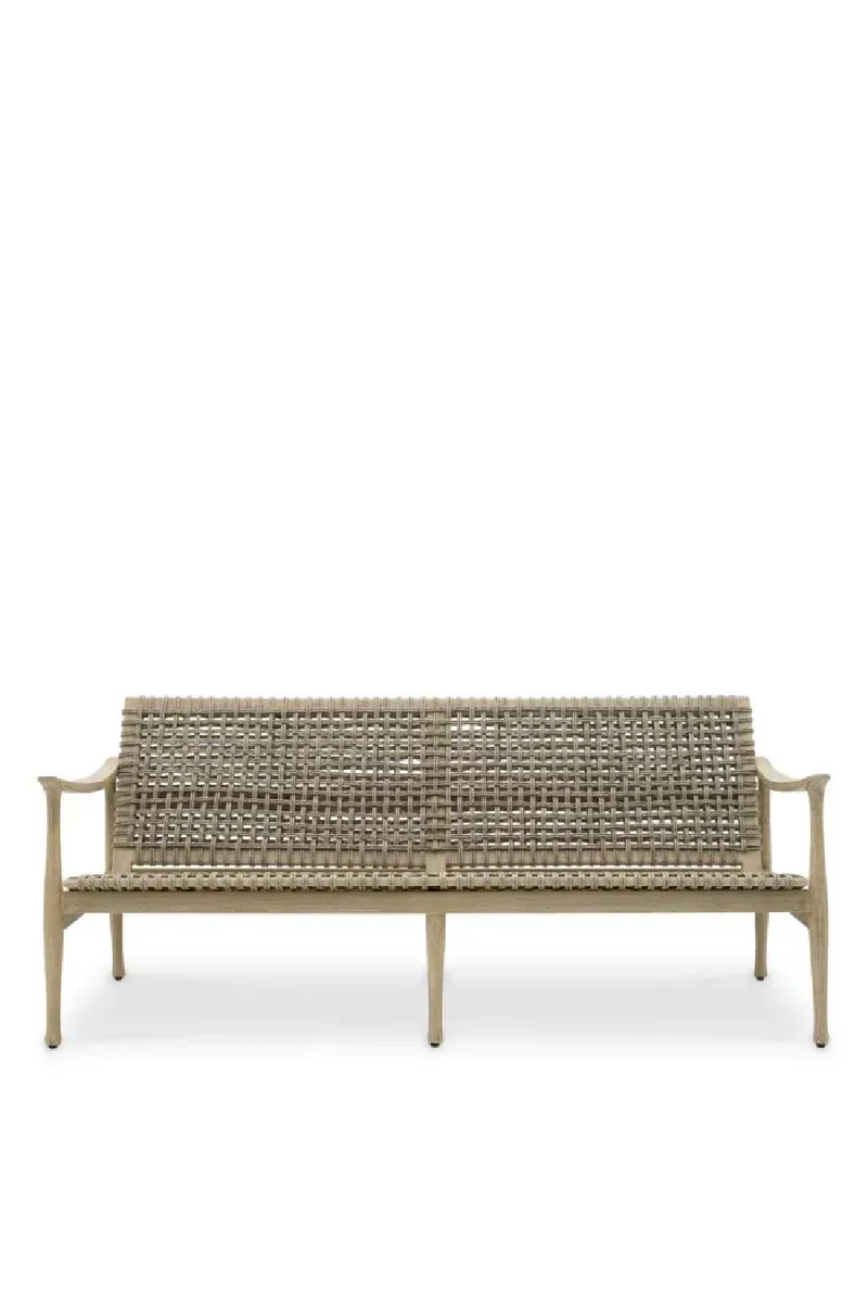 Canapé d’Extérieur en Teck Vieilli | Eichholtz Manzo | OROA.fr