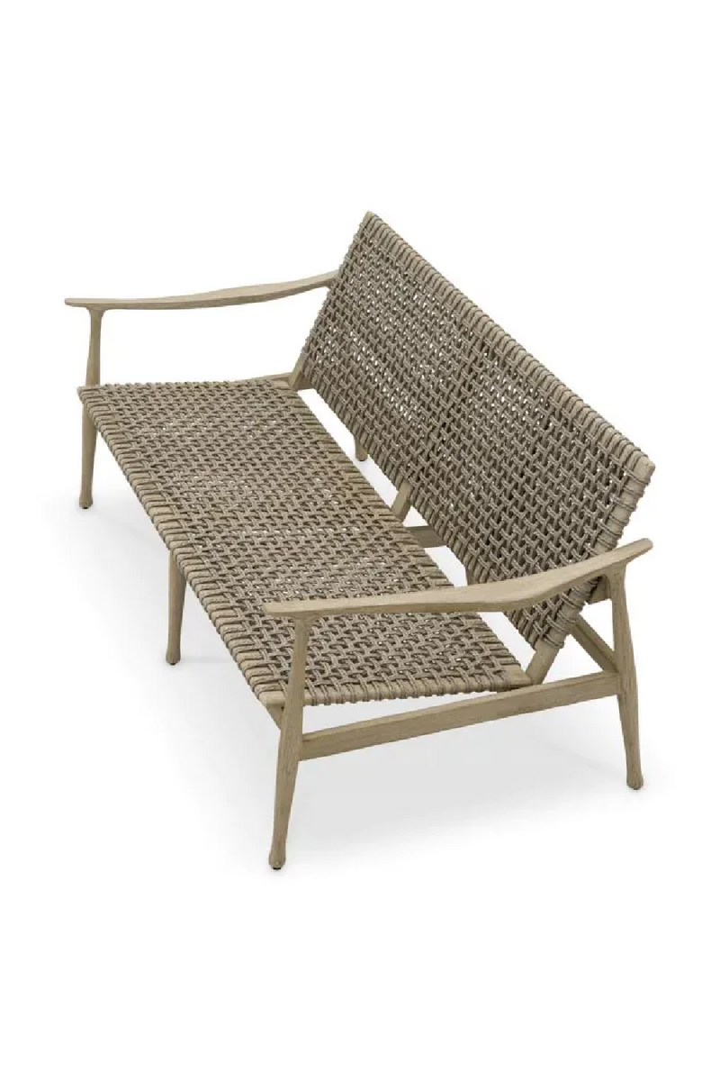 Canapé d’Extérieur en Teck Vieilli | Eichholtz Manzo | OROA.fr