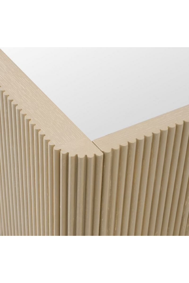 Cadre De Lit En Bois Massif Nervuré | Eichholtz Dimitrios | OROA.fr