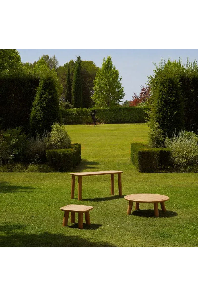 Table d’Appoint d’Extérieur en Teck Naturel | Eichholtz Weston | OROA.fr