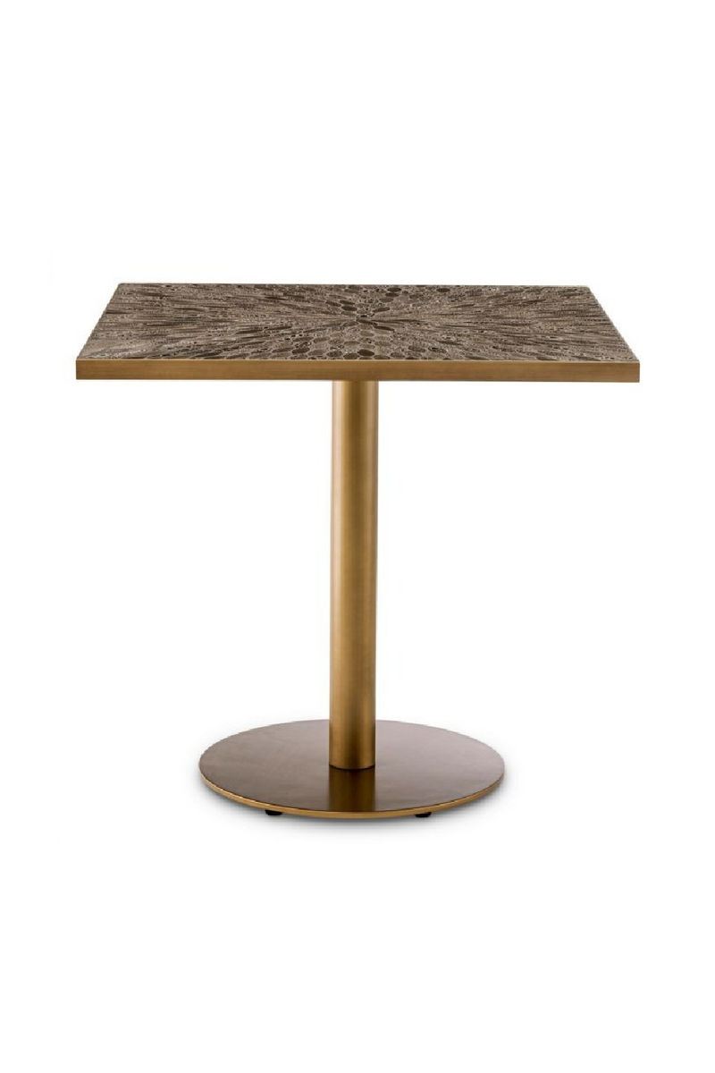 Table de Salle à Manger Carrée en Céramique Brune | Eichholtz Declan | OROA.fr