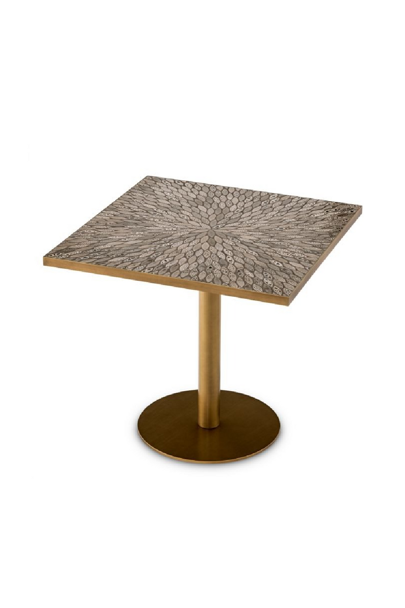 Table de Salle à Manger Carrée en Céramique Brune | Eichholtz Declan | OROA.fr