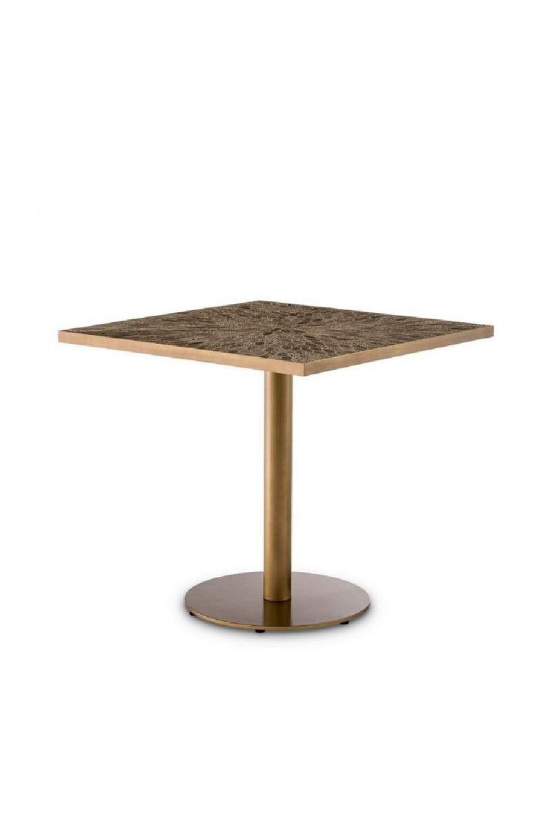 Table de Salle à Manger Carrée en Céramique Brune | Eichholtz Declan | OROA.fr