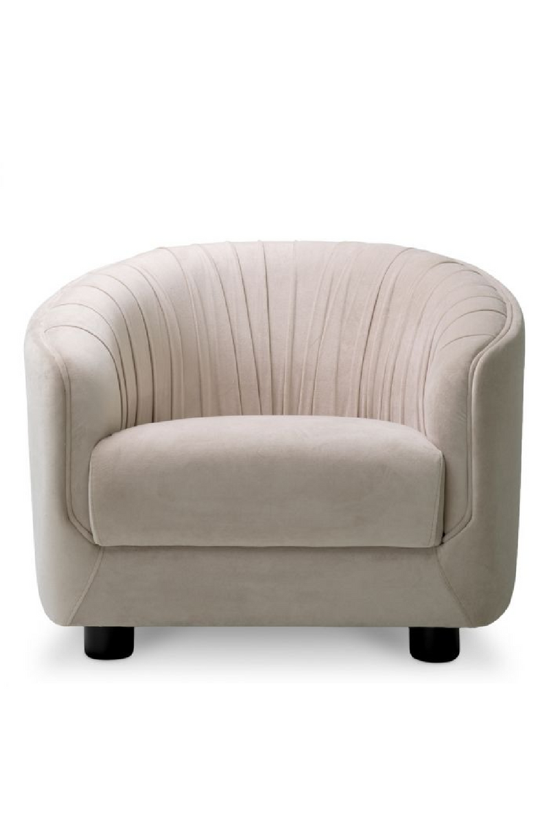 Fauteuil de Salon Crème à Dossier Plissé | Eichholtz Jameson | OROA.fr