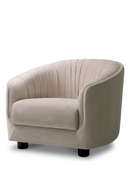 Fauteuil de Salon Crème à Dossier Plissé | Eichholtz Jameson | OROA.fr