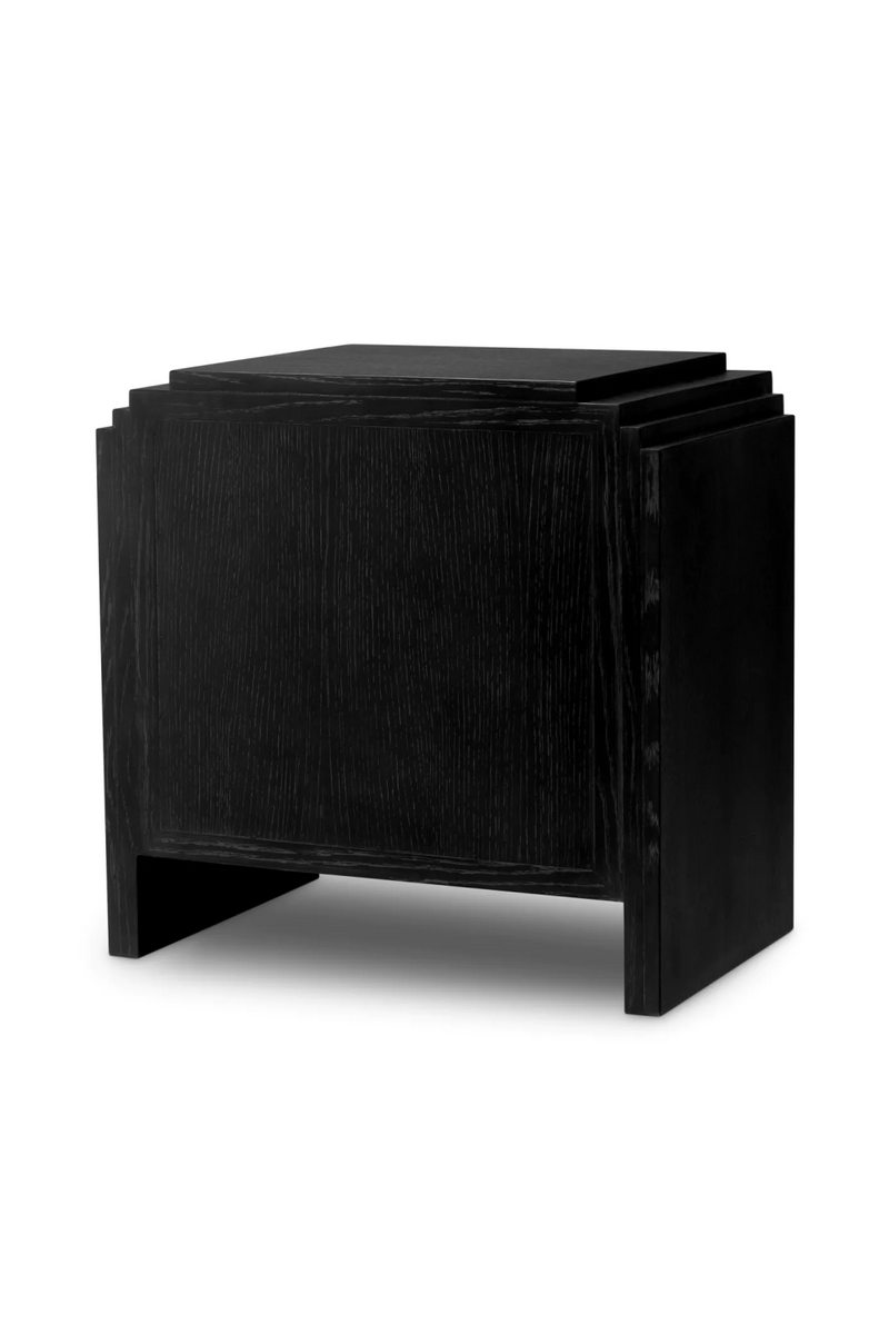 Table de chevet en chene a 1 tiroir | Eichholtz ArtDeco | OROA.fr