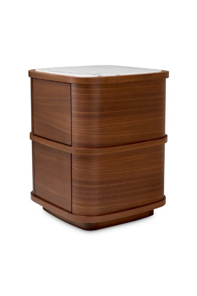 Table De Nuit A Deux Tiroirs Avec Plateau En Marbre | Eichholtz Cabana | OROA.fr