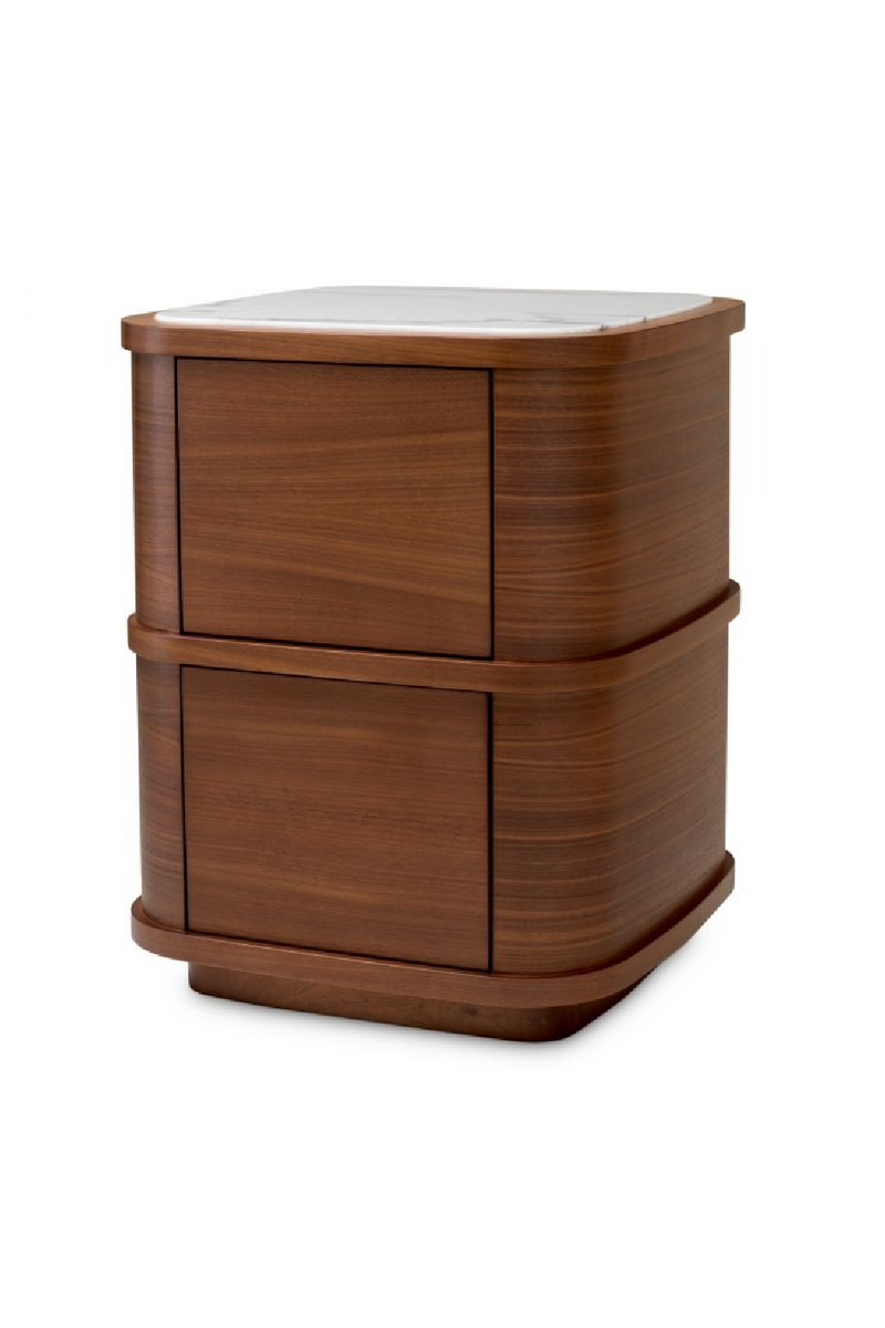 Table De Nuit A Deux Tiroirs Avec Plateau En Marbre | Eichholtz Cabana | OROA.fr