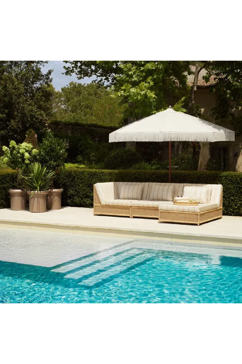 Fauteuil Modulaire d’Extérieur en Rotin | Eichholtz Hampton | OROA.fr