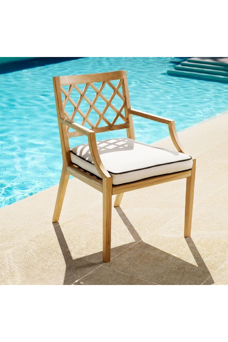 Chaise De Salle A Manger D’extérieur En Teck Naturel | Eichholtz Paladium | OROA.fr