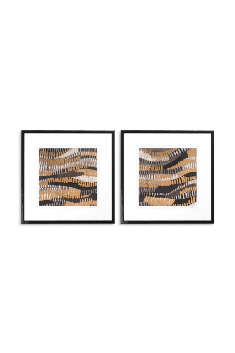Tirages Abstraits or et Argent (2) | Eichholtz Metallic Undulation par June Erica Vess | OROA