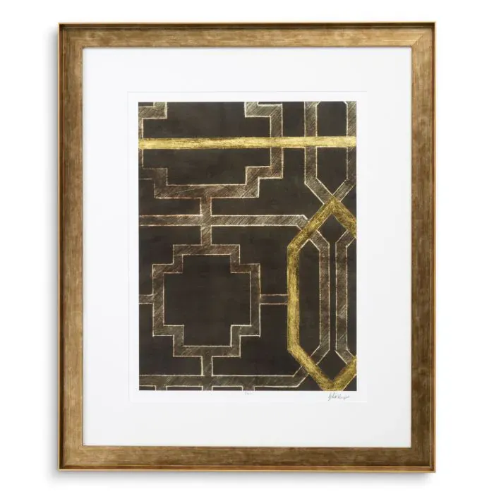 Ensemble de Tirages au Motif Treillis (2) | Eichholtz Trellis Pattern par Ethan Harper II | OROA