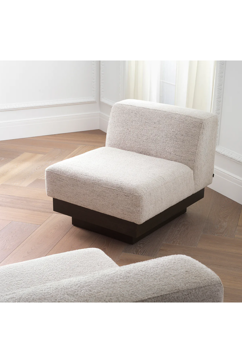 Fauteuil Lounge Sans Accoudoirs Blanc | Eichholtz Bastion | OROA.fr