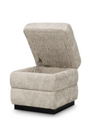 Tabouret de Rangement Carré Beige | Eichholtz Valmont | OROA.fr