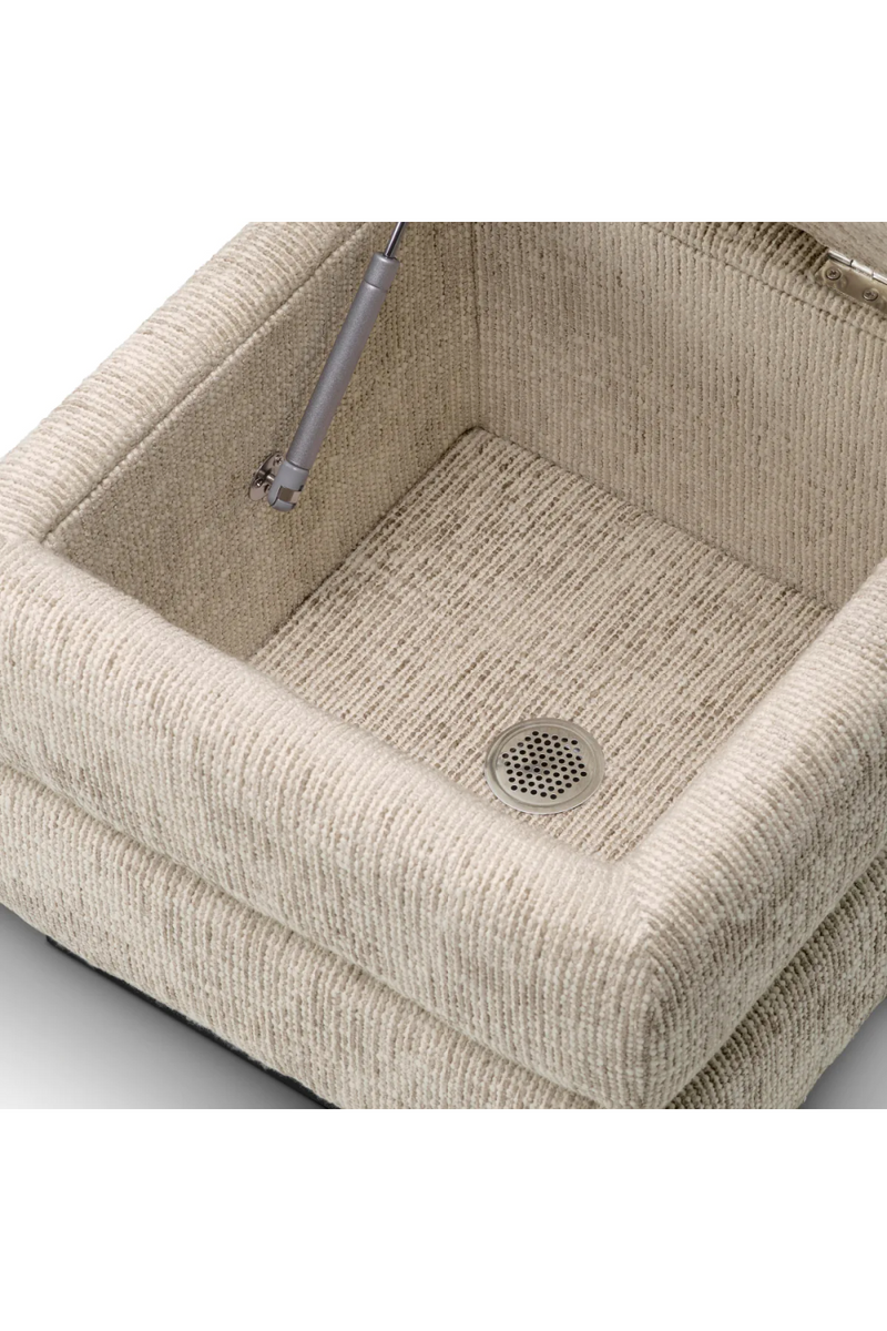 Tabouret de Rangement Carré Beige | Eichholtz Valmont | OROA.fr