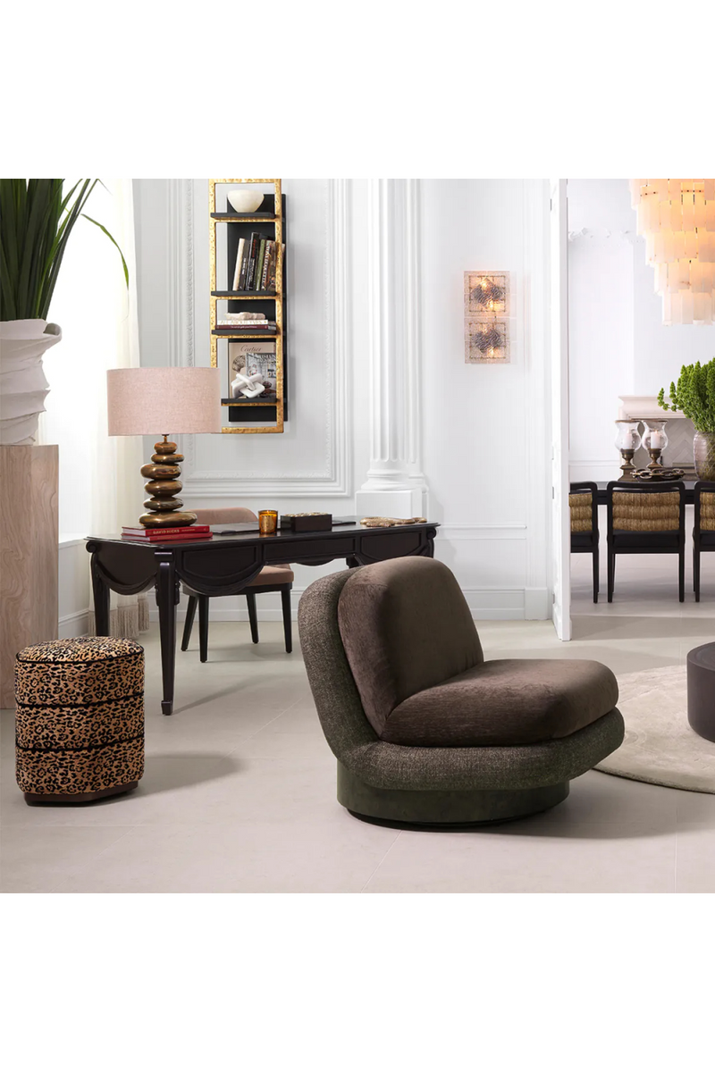 Fauteuil Pivotant Brun | Eichholtz Galiano | OROA.fr
