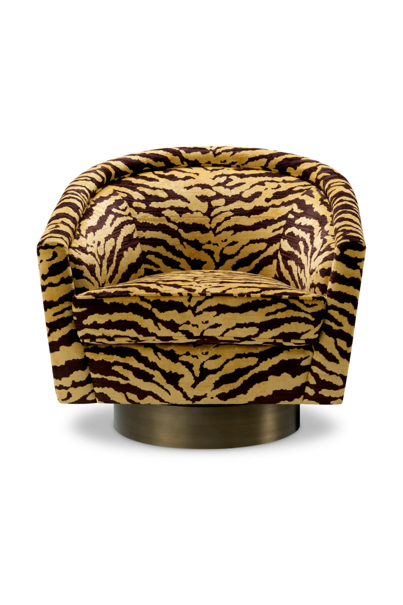 Fauteuil Pivotant Imprimé Tigre | Eichholtz Catene | OROA.fr