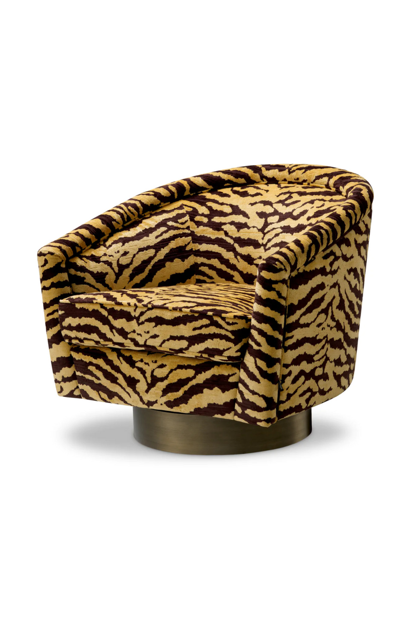 Fauteuil Pivotant Imprimé Tigre | Eichholtz Catene | OROA.fr
