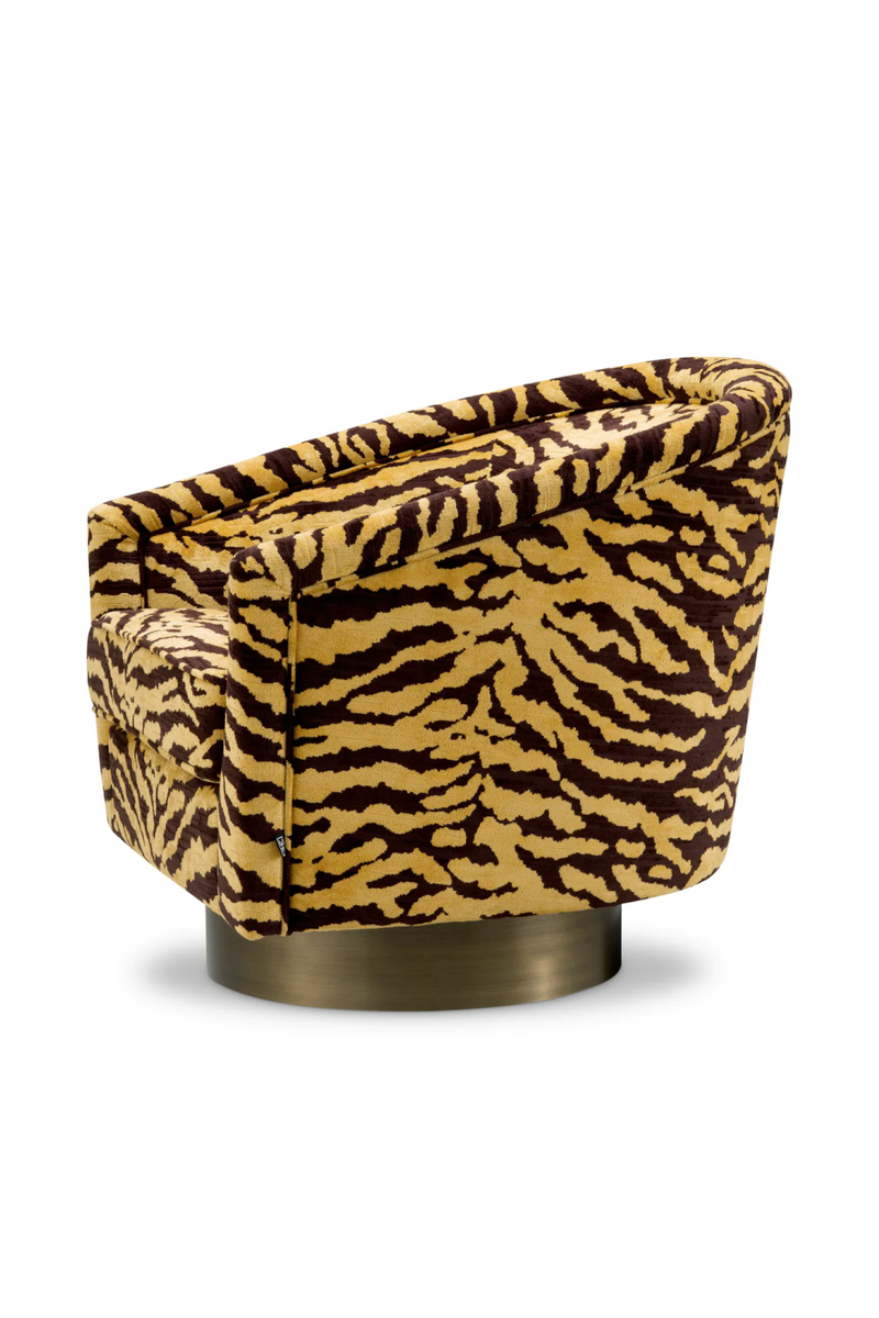 Fauteuil Pivotant Imprimé Tigre | Eichholtz Catene | OROA.fr