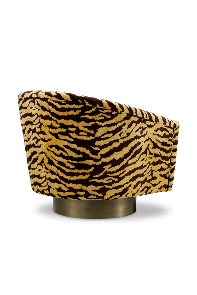 Fauteuil Pivotant Imprimé Tigre | Eichholtz Catene | OROA.fr