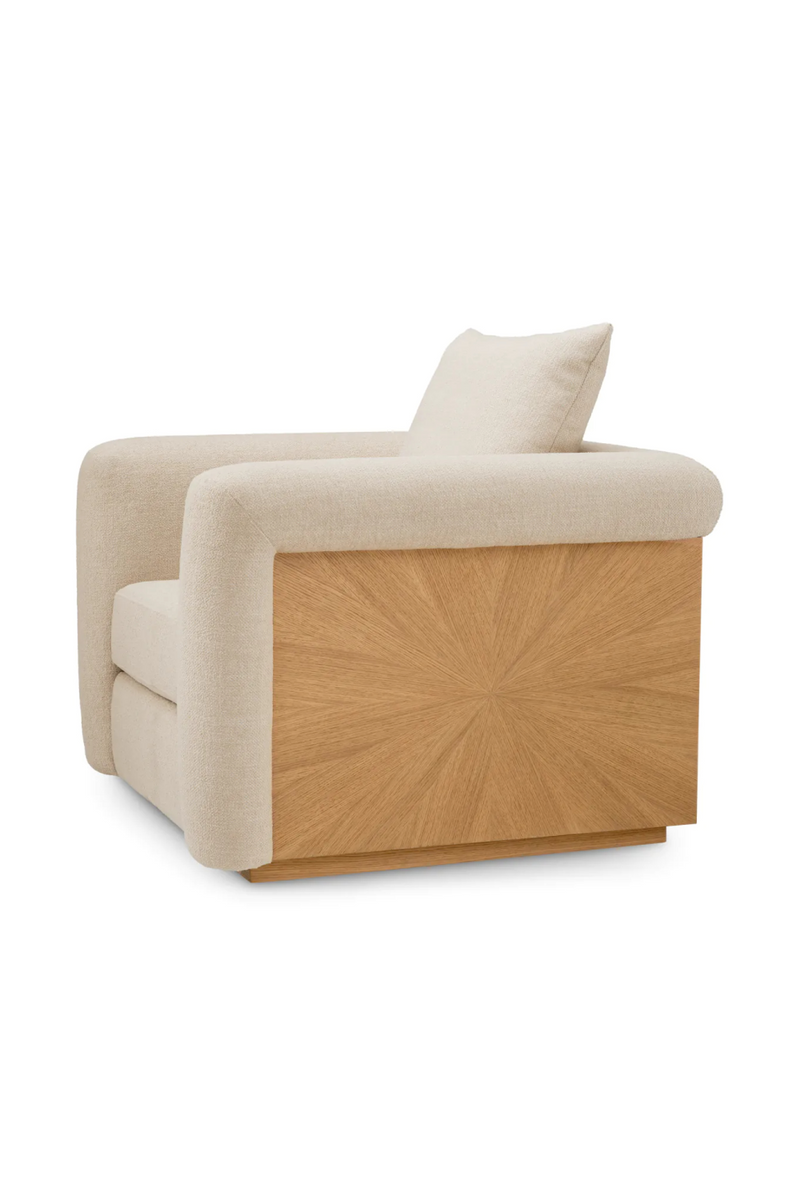 Fauteuil Lounge en Tissu Ecru | Eichholtz Amadeo | OROA.fr