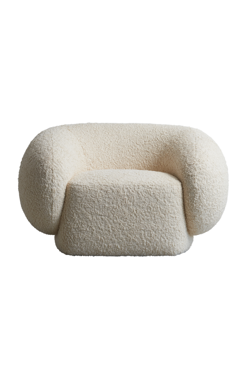 Fauteuil bouclé crème | Andrew Martin Karma | Meubleluxe.fr