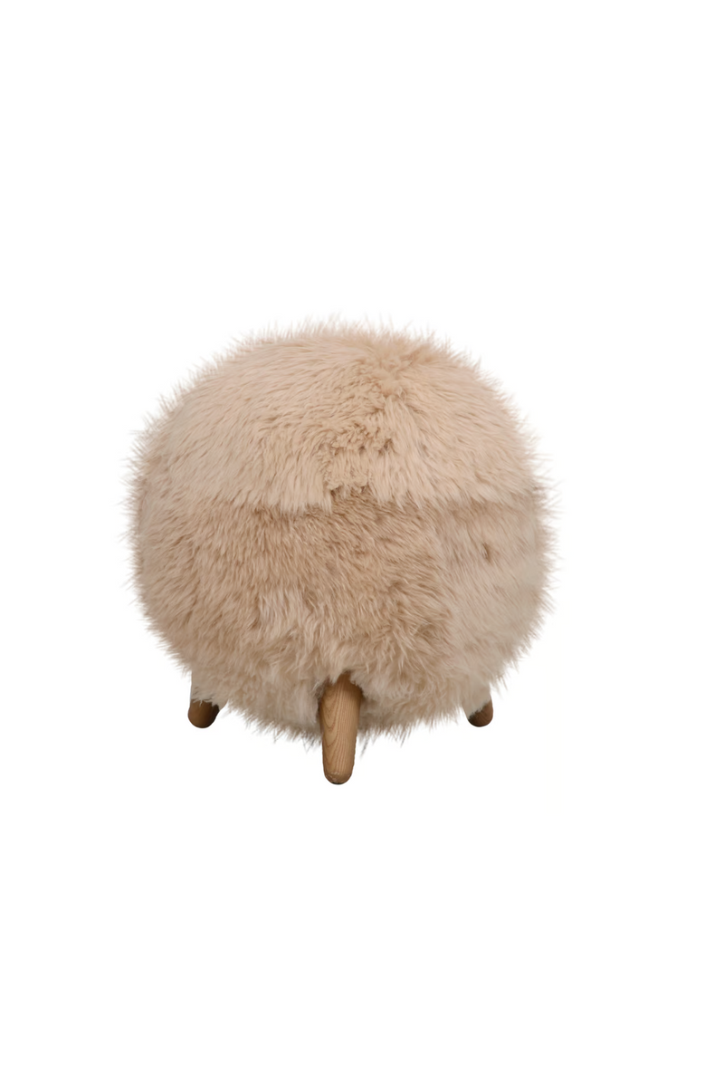 Tabouret rond en laine de mouton  | Timothy Oulton Pastekh