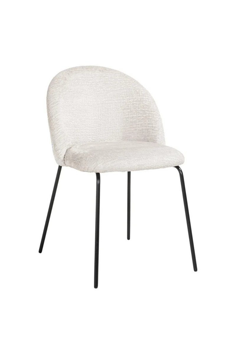 Modern Dining Chair Bouclé White | richmond indigo