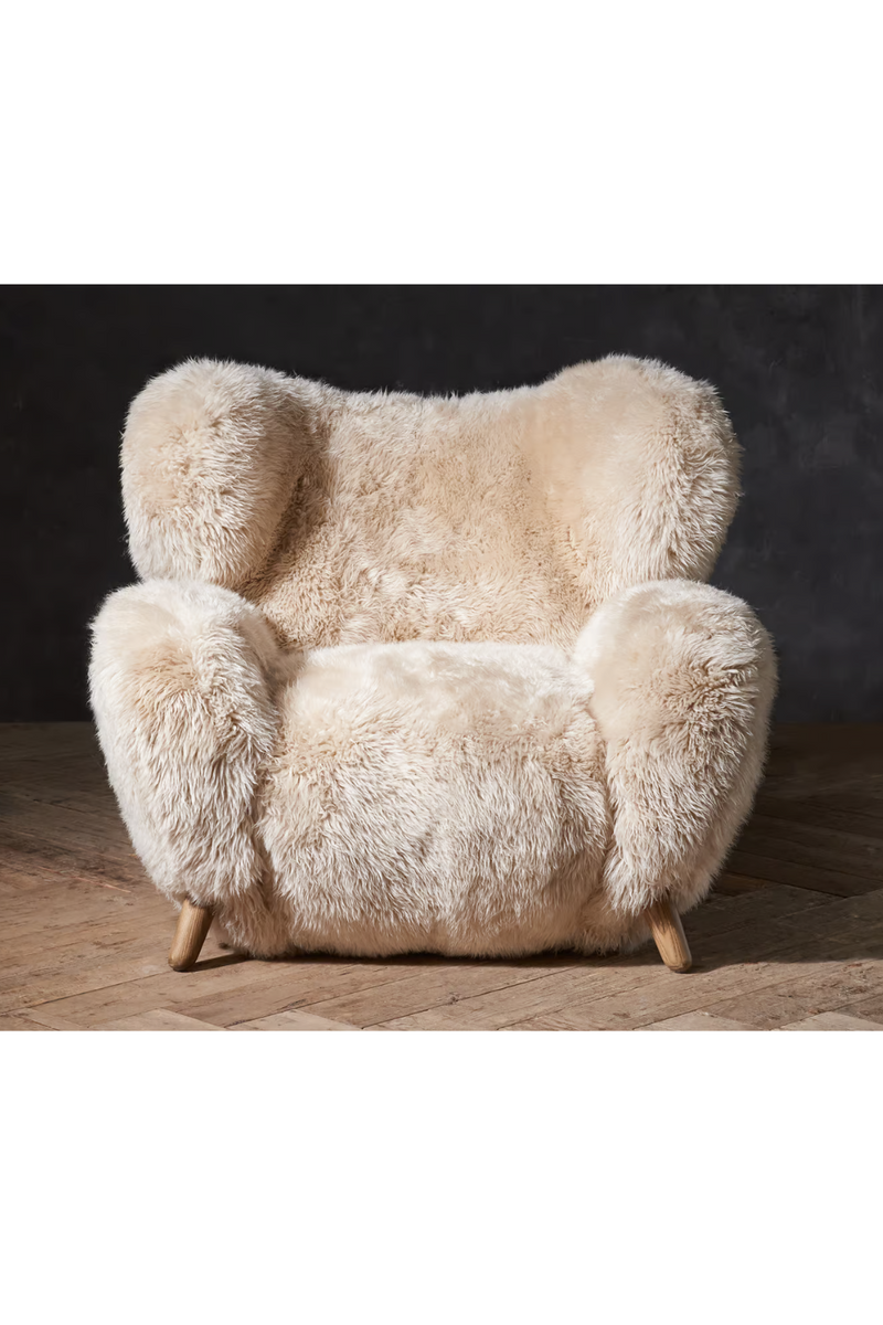 Fauteuil en yeti beige | Thimothy Houlton Manx