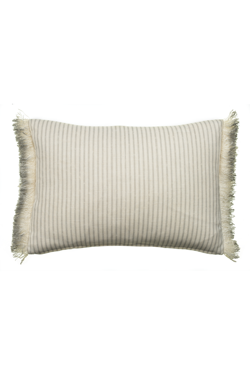 Coussin décoratif gris à motifs | Andrew Martin Picket Leaf | Meubleluxe.fr