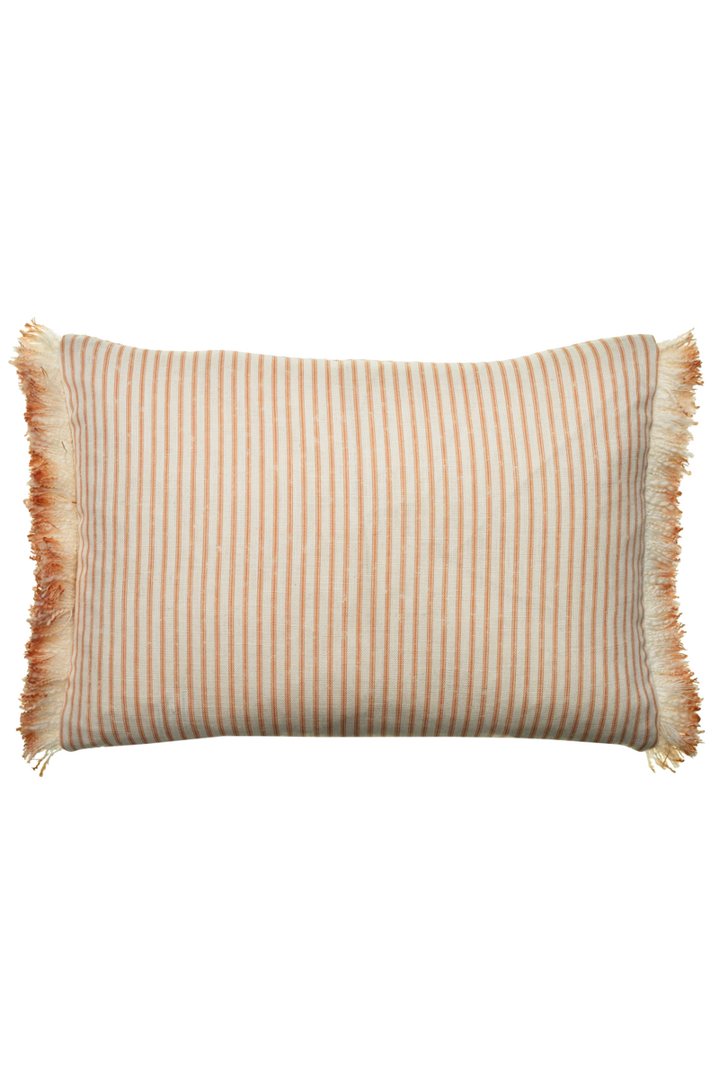 Coussin décoratif orange à motifs | Andrew Martin Picket Leaf | Meubleluxe.fr