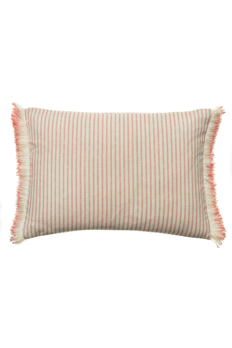 Coussin décoratif rose à motifs | Andrew Martin Picket Leaf | Meubleluxe.fr