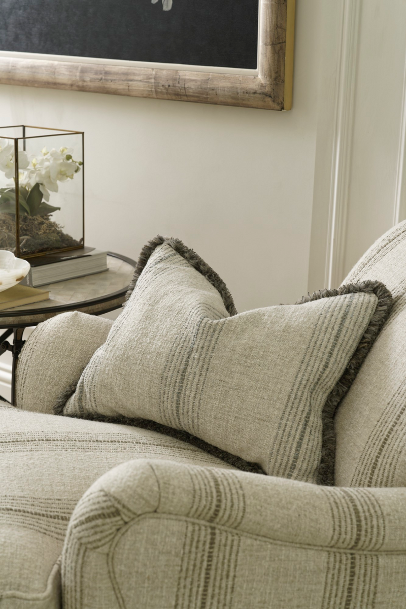 Coussin Rectangulaire en Lin à Rayures | Andrew Martin Atranin | OROA.fr