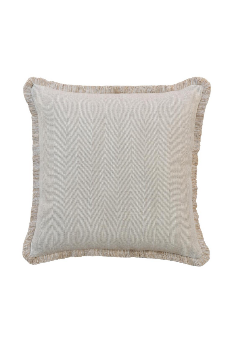 Coussin d'extérieur beige à chevrons | Andrew Martin Riviera | OROA.fr