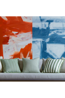 Coussin d'extérieur beige à chevrons | Andrew Martin Riviera | OROA.fr