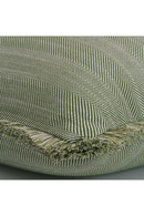 Coussin d'extérieur en tissu à chevrons vert | Andrew Martin Riviera | OROA.fr