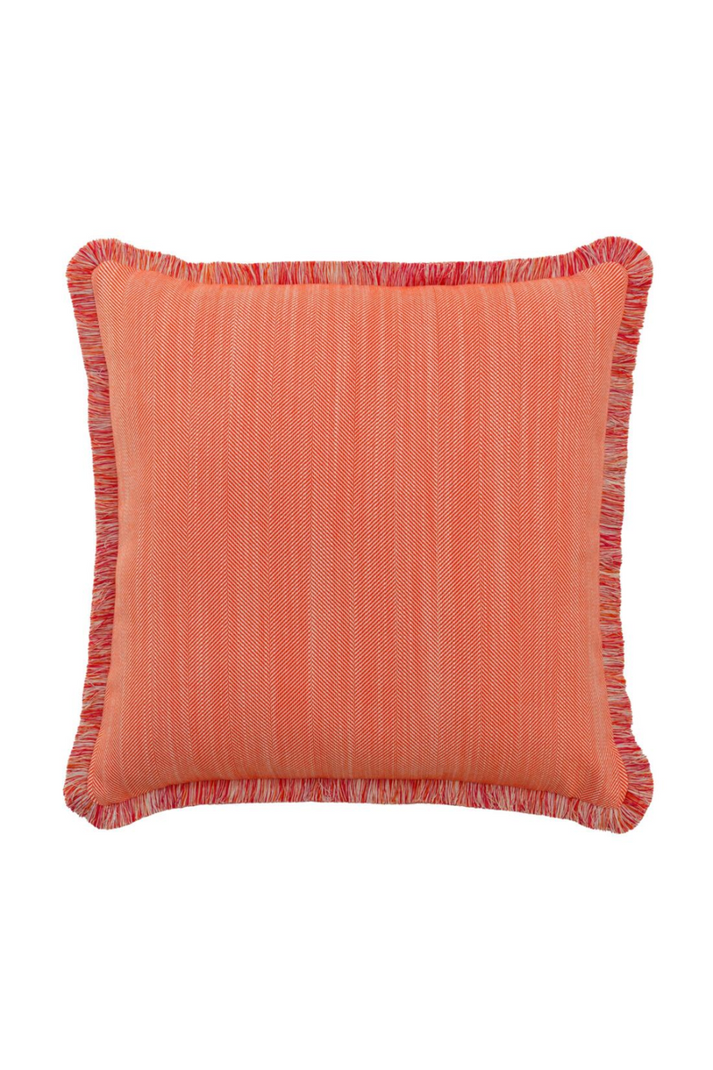 Coussin d'extérieur à chevrons orange | Andrew Martin Riviera | OROA.fr