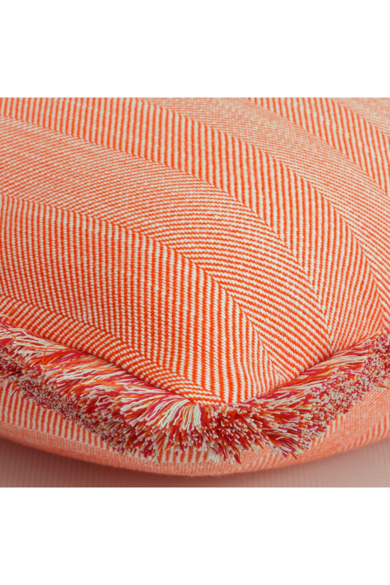 Coussin d'extérieur à chevrons orange | Andrew Martin Riviera | OROA.fr