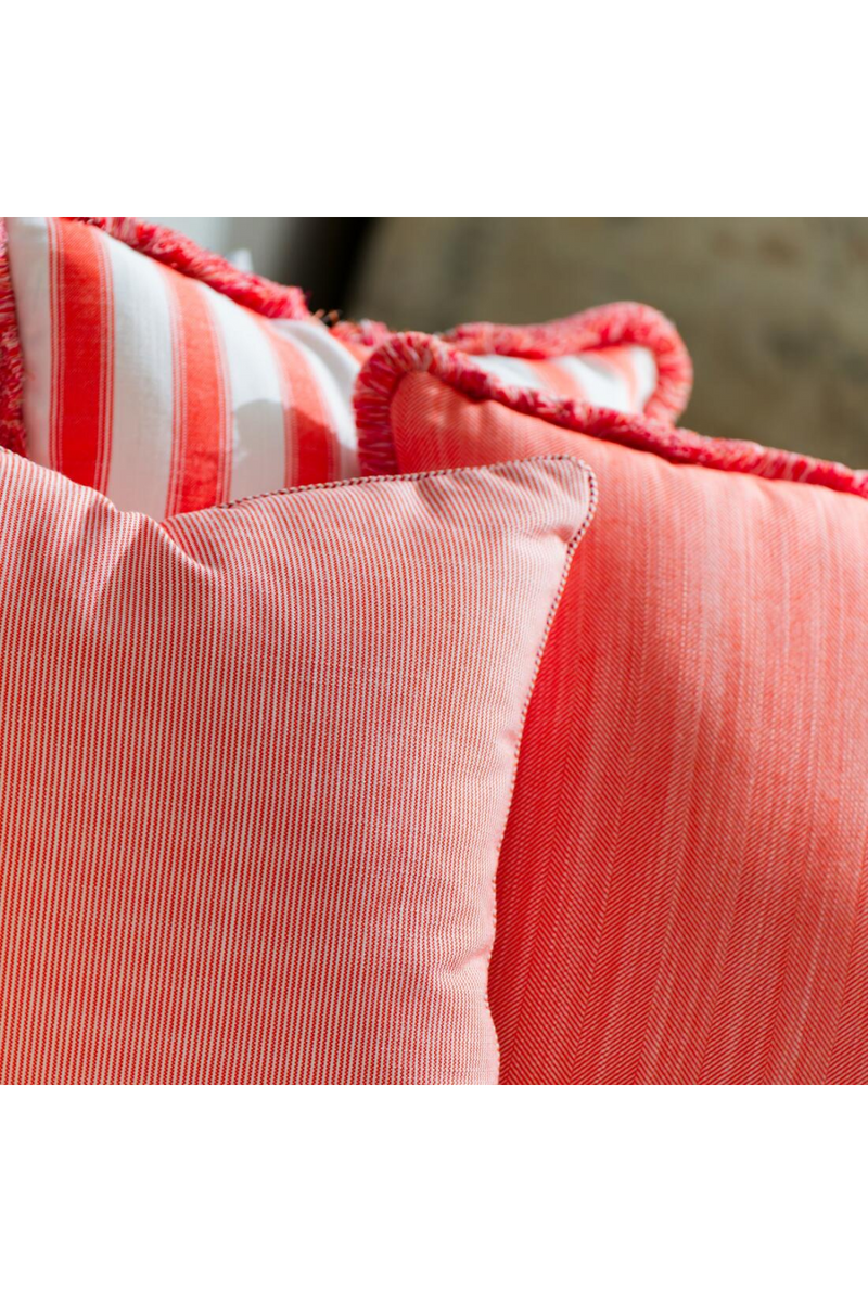 Coussin d'extérieur à chevrons orange | Andrew Martin Riviera | OROA.fr