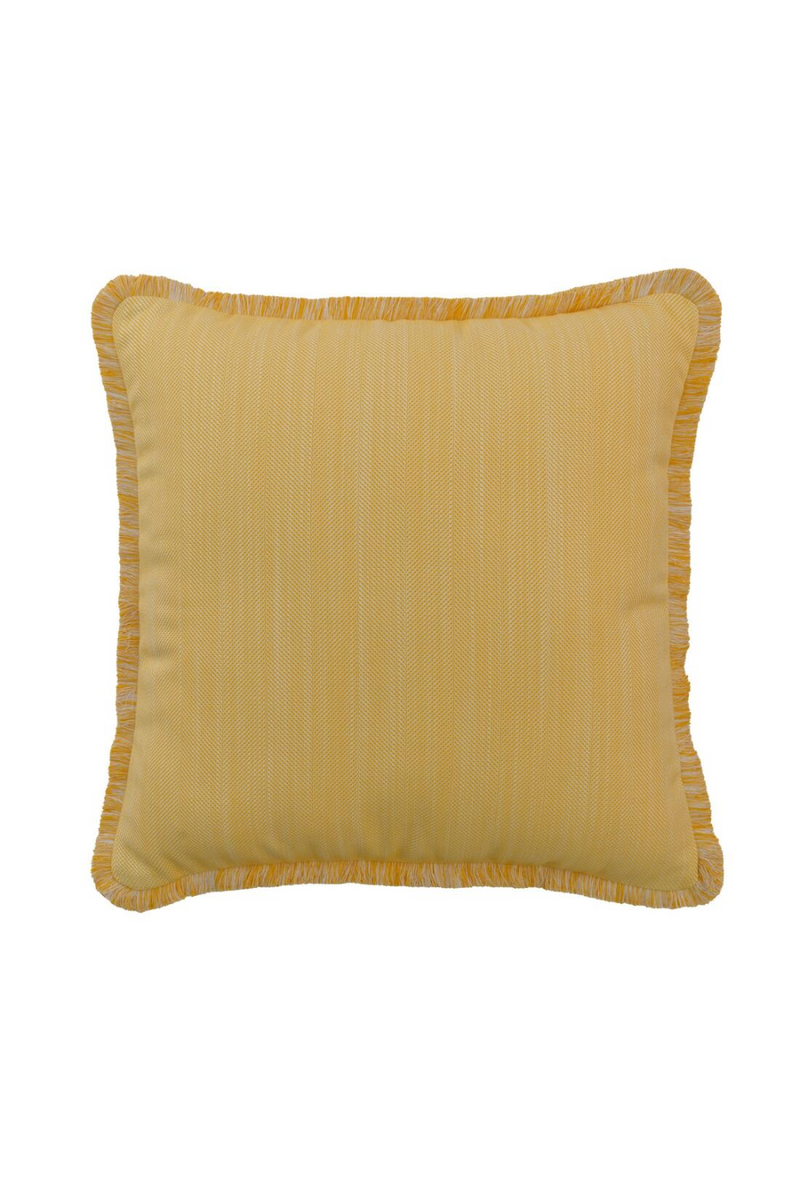 Coussin d'extérieur à chevrons jaune | Andrew Martin Riviera | OROA.fr