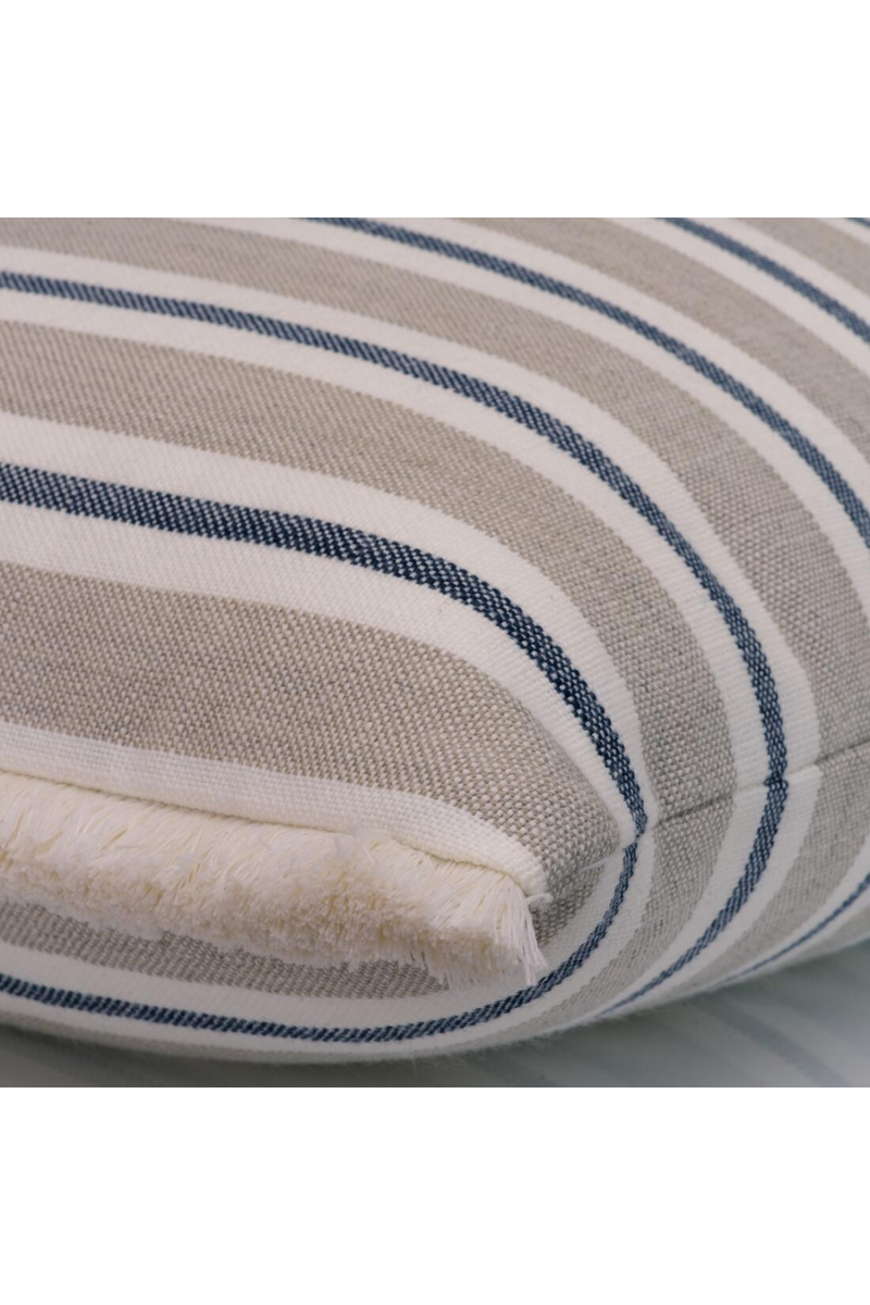 Coussin d'extérieur rayé Marron et Bleu Deckchair | Andrew Martin Coast | OROA.fr