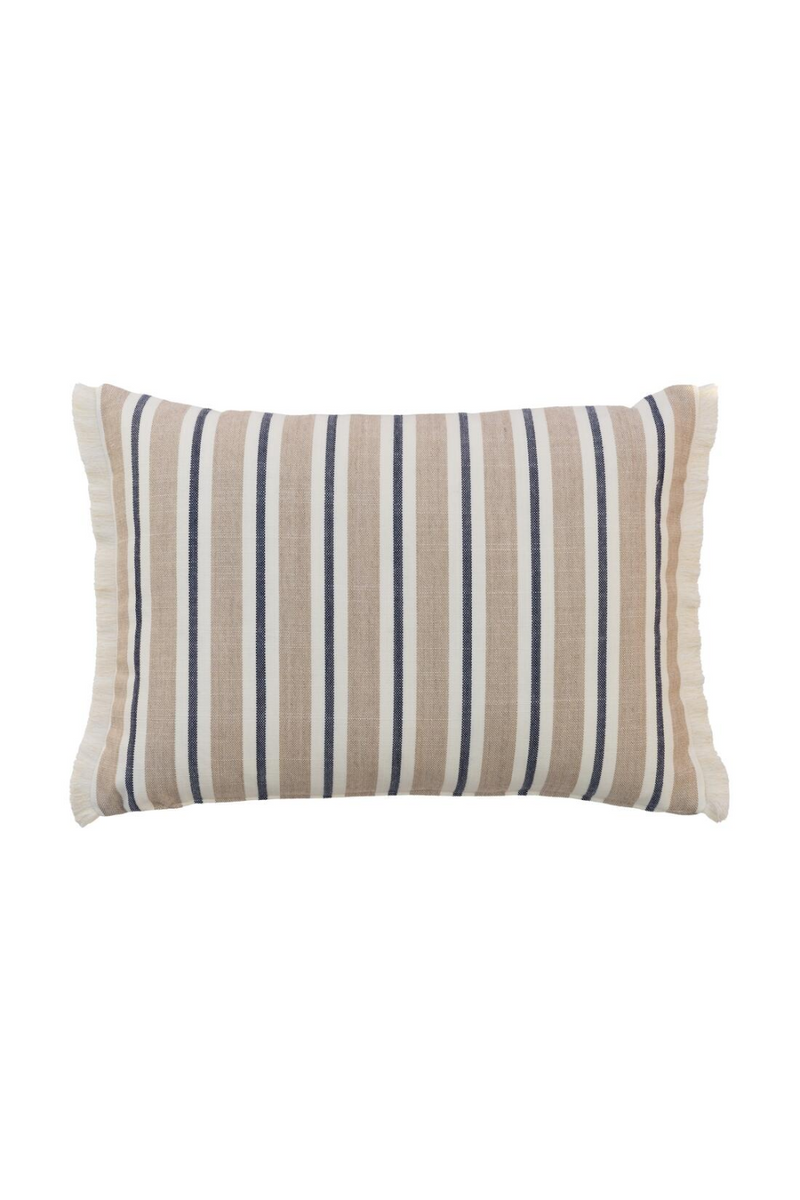 Coussin d'extérieur rayé Marron et Bleu Deckchair | Andrew Martin Coast | OROA.fr