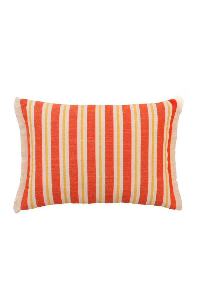 Coussin d'extérieur rayé Orange Deckchair | Andrew Martin Coast | OROA.fr