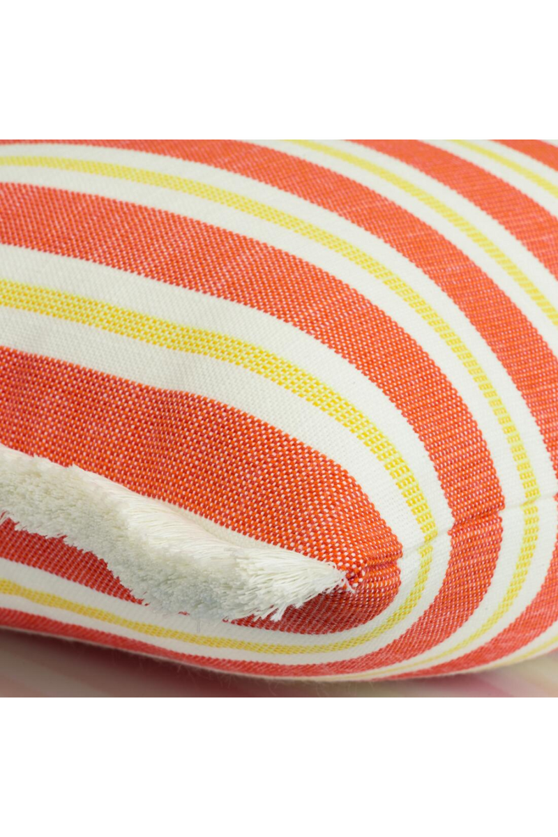 Coussin d'extérieur rayé Orange Deckchair | Andrew Martin Coast | OROA.fr