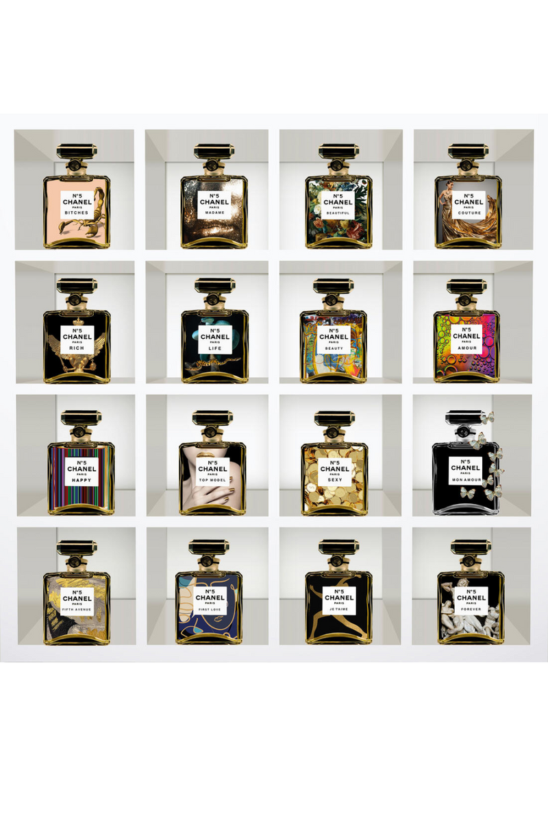 Œuvre D' Art en Plexiglas Flacons de Parfum | Andrew Martin Scent Of Life II | OROA.fr