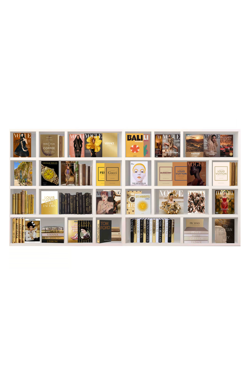 Œuvre d’Art en Plexiglas Livres de Mode de Luxe | Andrew Martin Pleasures of Life | OROA.fr
