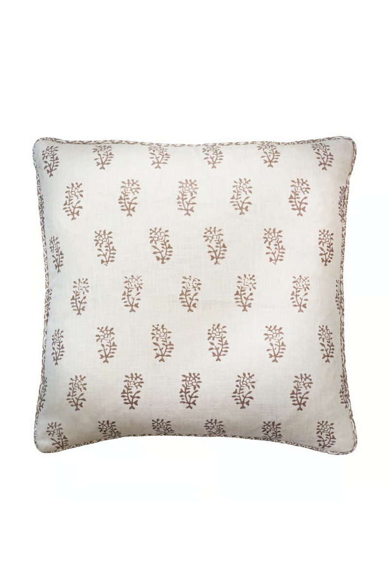 Coussin en Lin à Motif Floral | Andrew Martin Thyme | OROA.fr