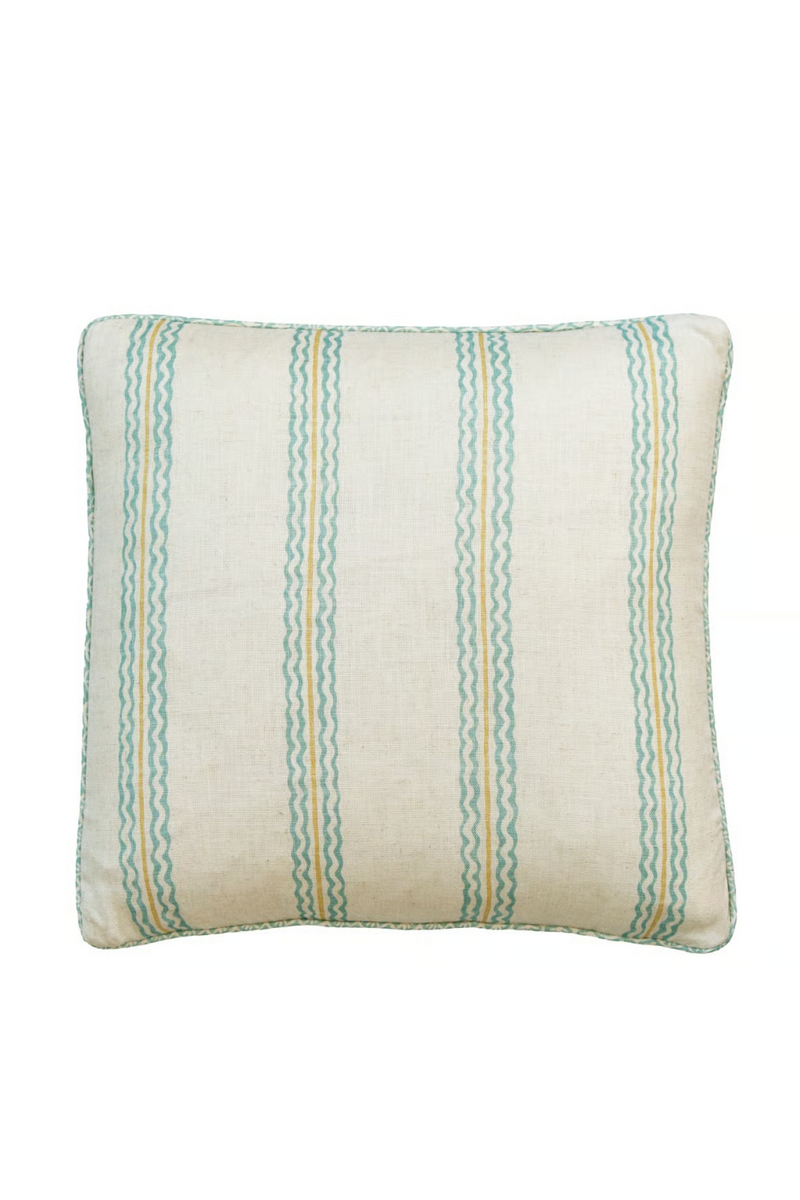 Coussin en Lin à Rayures Ondulées | Andrew Martin Rhubarb | OROA.fr