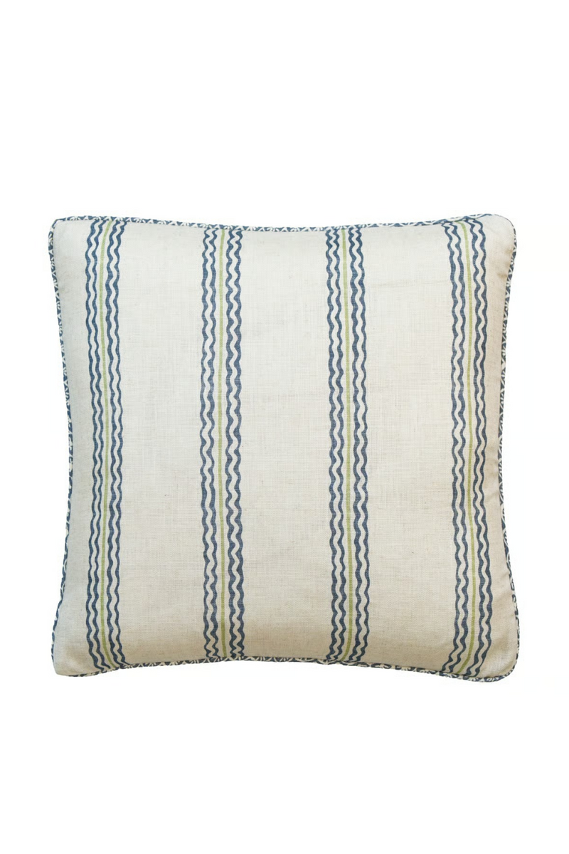 Coussin en Lin à Rayures Ondulées | Andrew Martin Rhubarb | OROA.fr